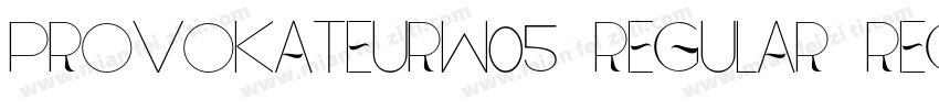 ProvokateurW05 Regular Regular字体转换